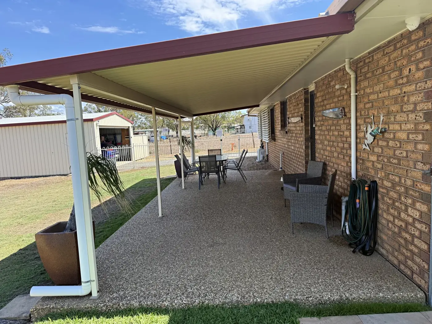 Covered back patio