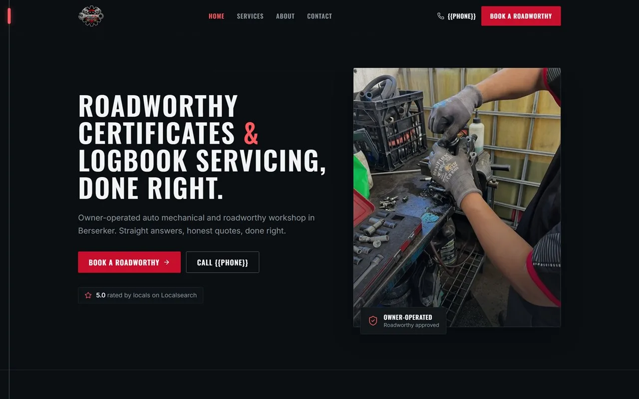 Doletin Mechanical website built by Michael Evans Media