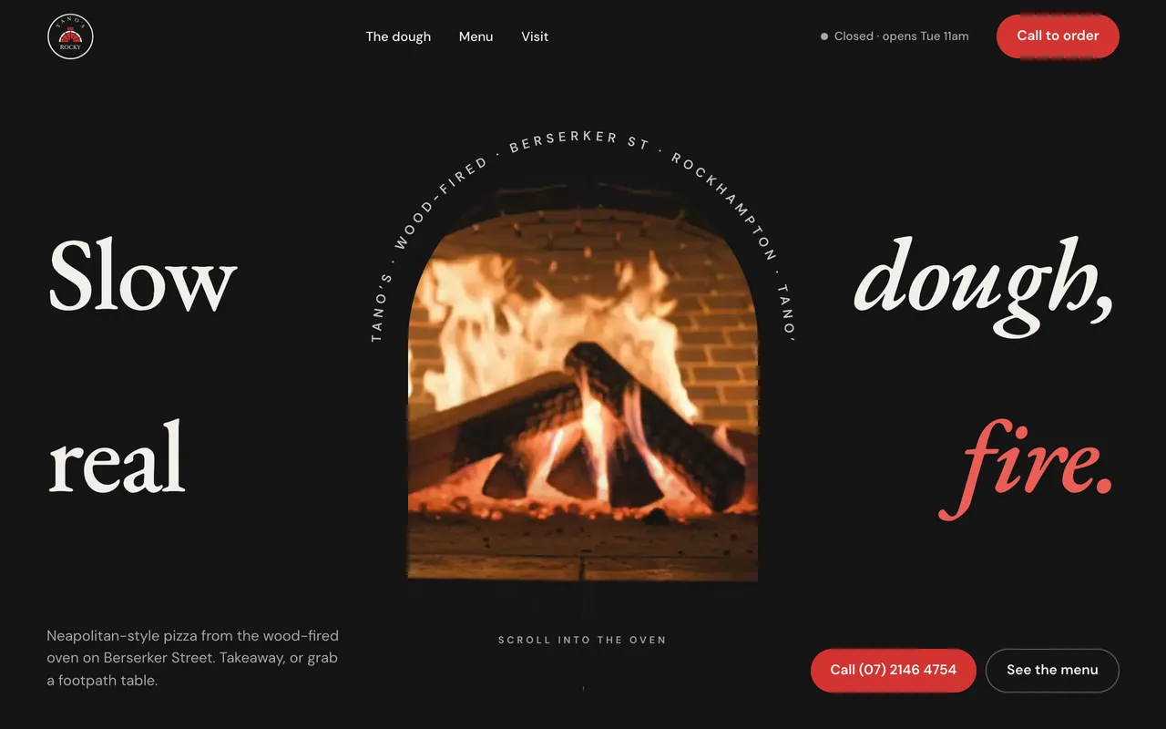 Tano's Italian Fresh Food website built by Michael Evans Media